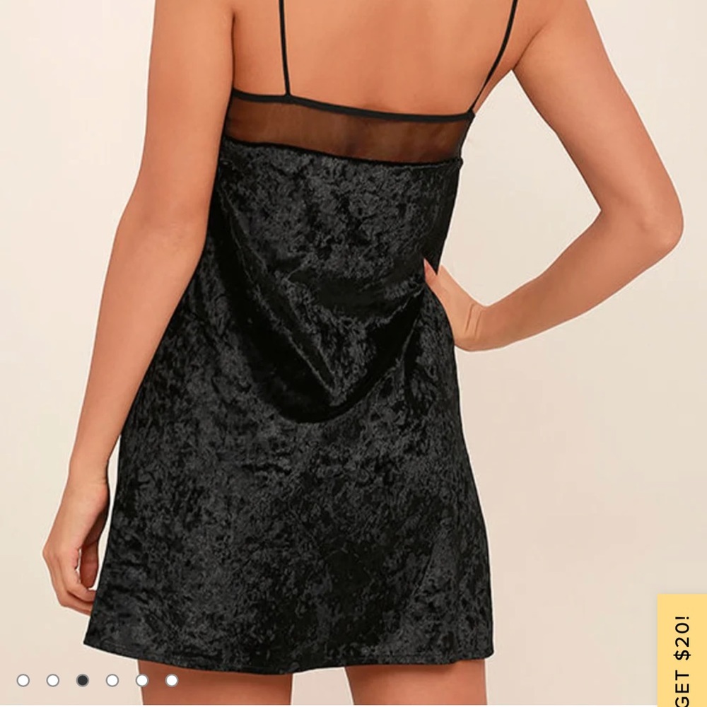 Lulus velvet and sheer baby doll dress - Picture 3 of 8